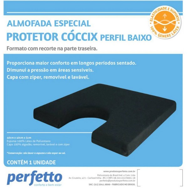 Almofada Especial Protetor Cóccix Perfil Baixo