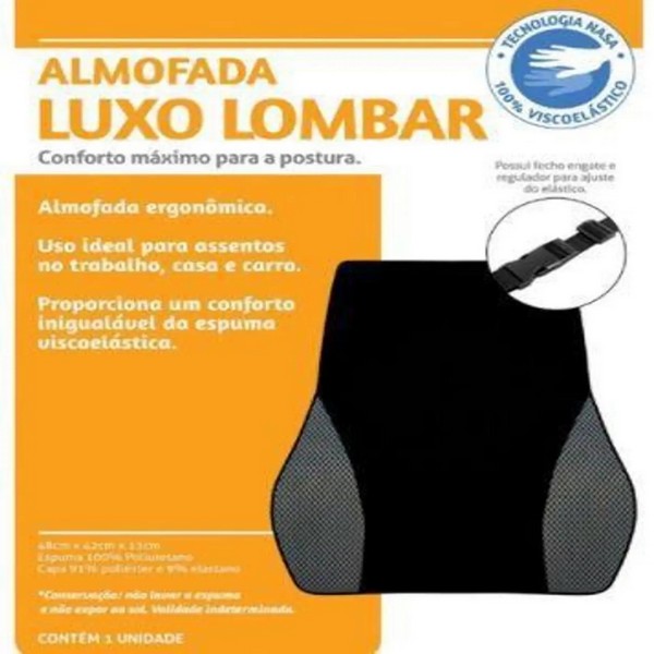 Almofada Luxo Lombar Grafite