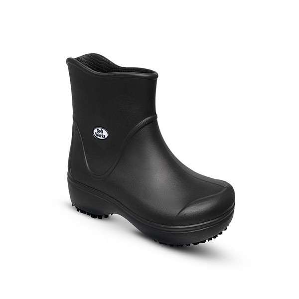 Bota Cano Curto Soft Works Antiderrapante Unissex EVA Preto