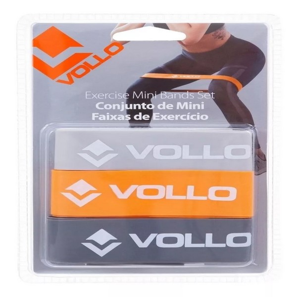 Conjunto 3 Mini Faixas de Exercício Vollo