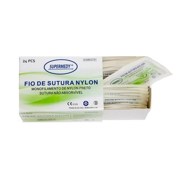 Fio de Sutura Nylon Preto