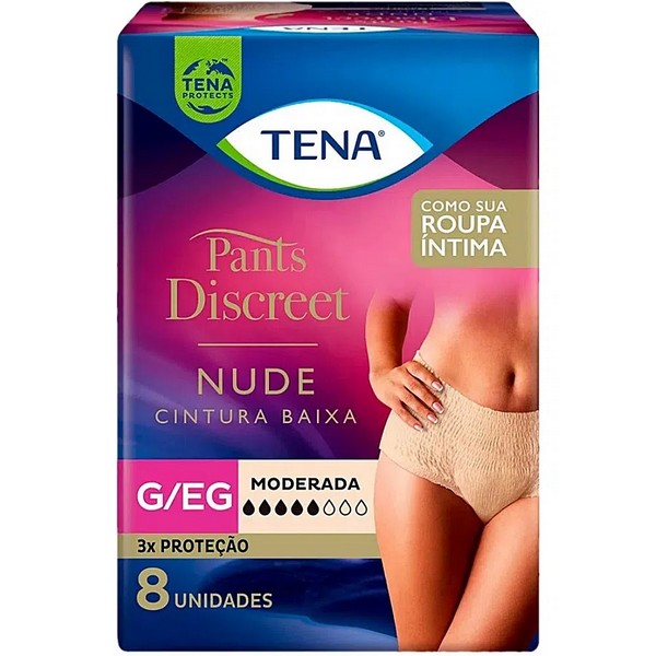 Fralda Tena Feminina Nude G/EG 8un