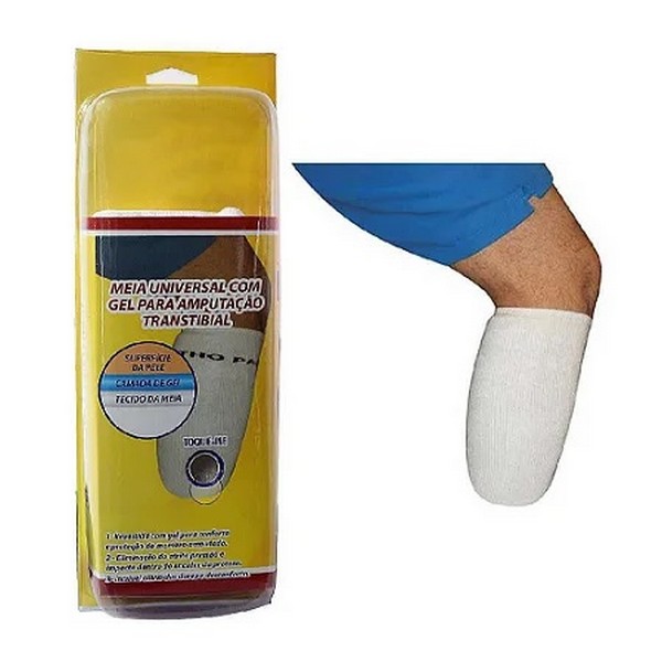 Meia Universal com Gel Para Amputação Transtibial