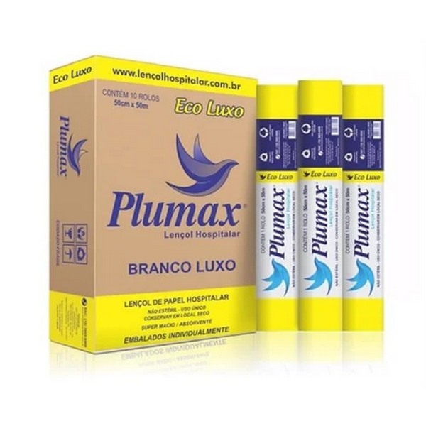 Lençol Descartável Plumax Eco Luxo 50x50 e 50x70