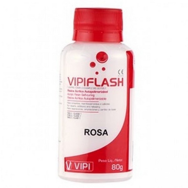 Resina Acrílica Autopolimerizável Vipi Flash Rosa 80g