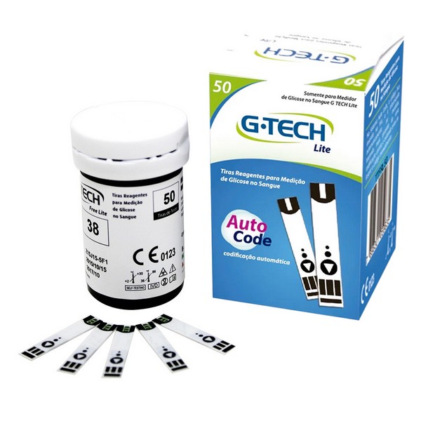 Tiras Reagentes G-Tech Lite 50un